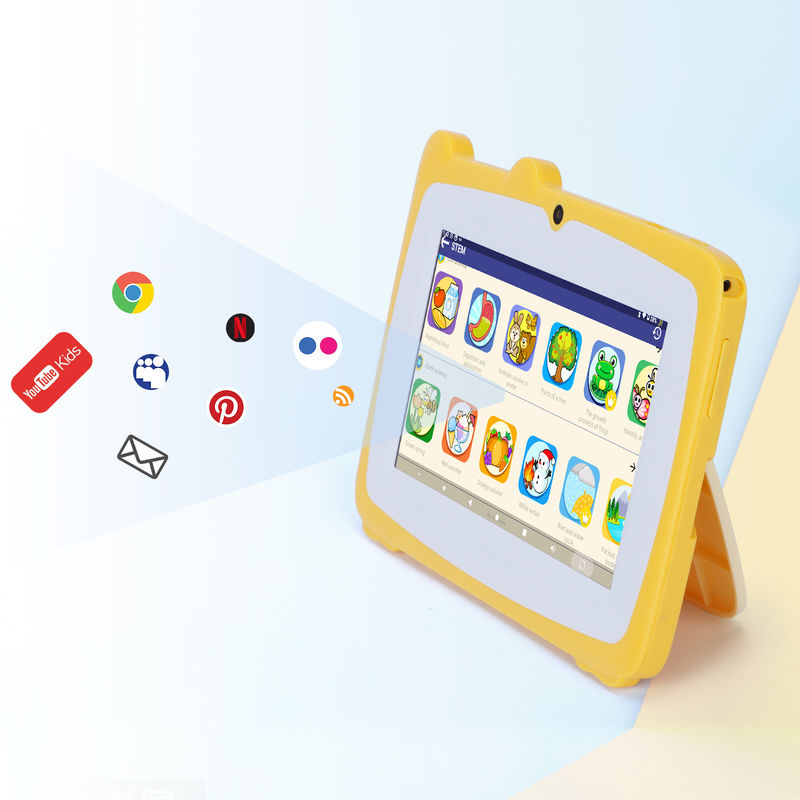C-Idee 7 Zoll Kinder-Touchscreen Tablets Doppelkameras Hochdefinitionsbildschirm 2+32G Gelb