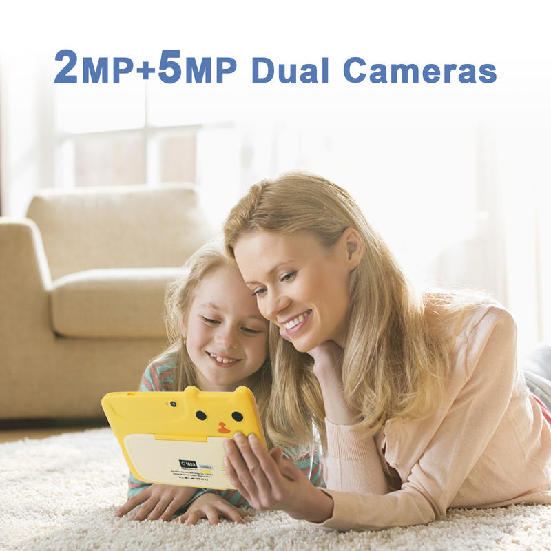 C-Idee 7 Zoll Kinder-Touchscreen Tablets Doppelkameras Hochdefinitionsbildschirm 2+32G Gelb