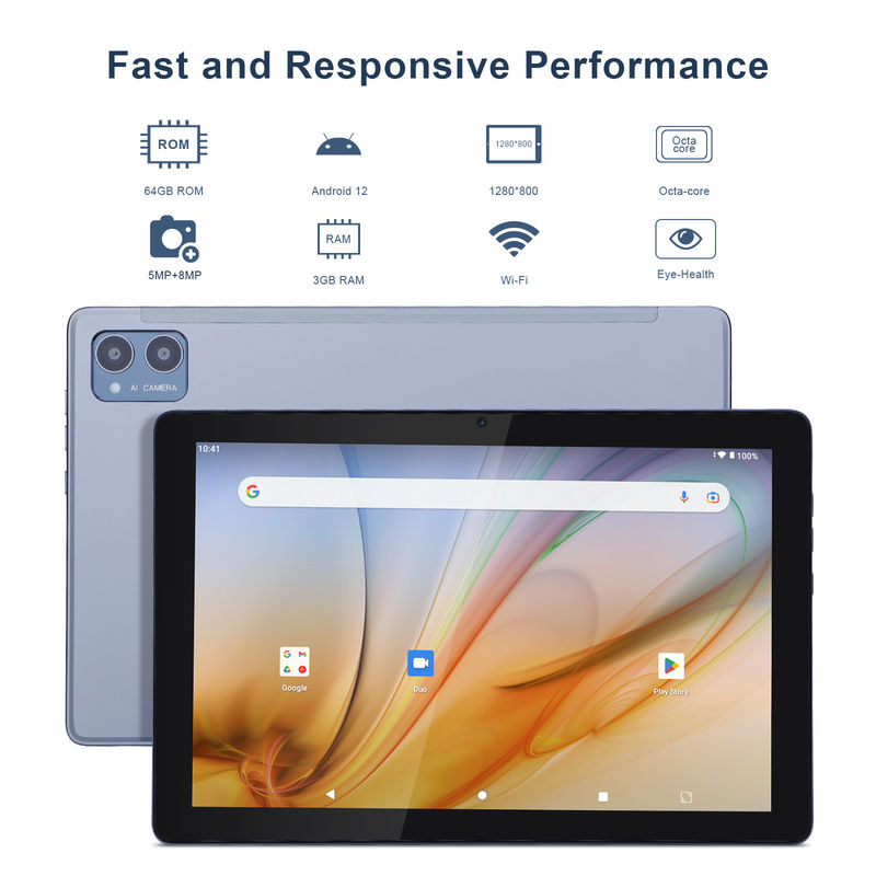 C Idea Bildungs-Tablet für Studenten Android 12 Tablet 10 Zoll mit Google Play 64 GB ROM 3 GB RAM 128 GB