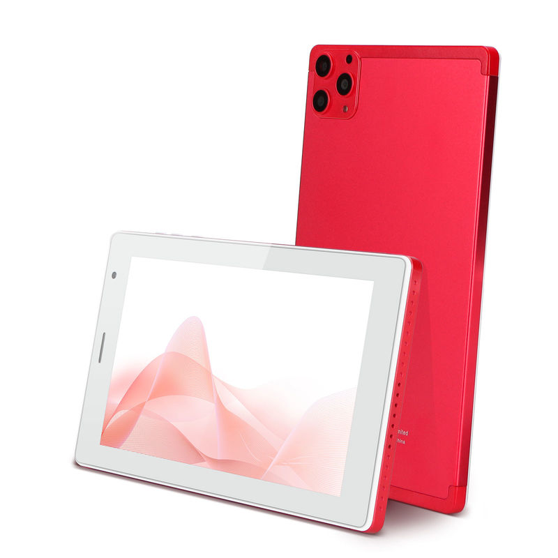 C-Idee 7 Zoll Tablet PC 8 GB RAM 512 GB ROM Quad-Core Prozessor Dual Kamera WiFi/BT für Jugendliche mit Gehäuse CM513 (rot)