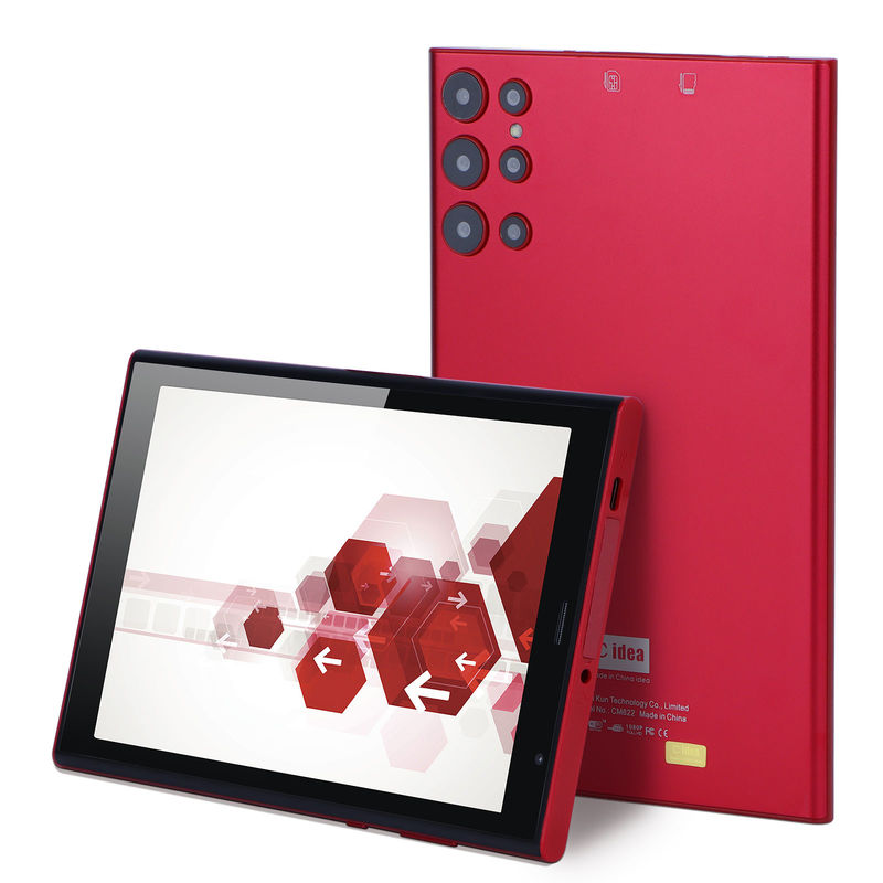 C-Idee WiFi 8 Zoll Tablet PC mit großer 8000mAh Akkulaufzeit 512GB Speicher Dual 5MP+8MP Kamera CM822 (Rot)