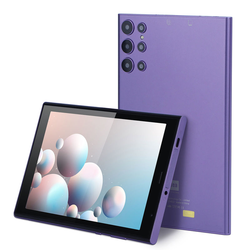 C Idea Portable 8 Inch Tablet PC mit Gehäuse 5000mAh Akkulaufzeit Dual Kamera 5MP+8MP Sim Card Slot Lila