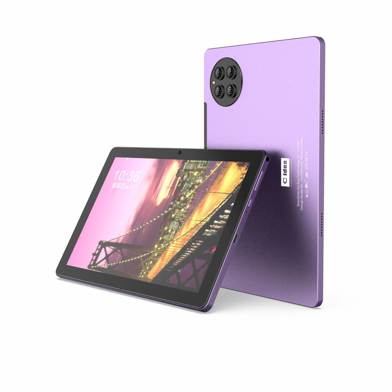 C-Idee 10 Zoll Tablet PC 8 Core CPU 8 GB RAM 512 GB Speicher Doppelkamera Lila Erwachsene Tablet mit Tastatur CM7800