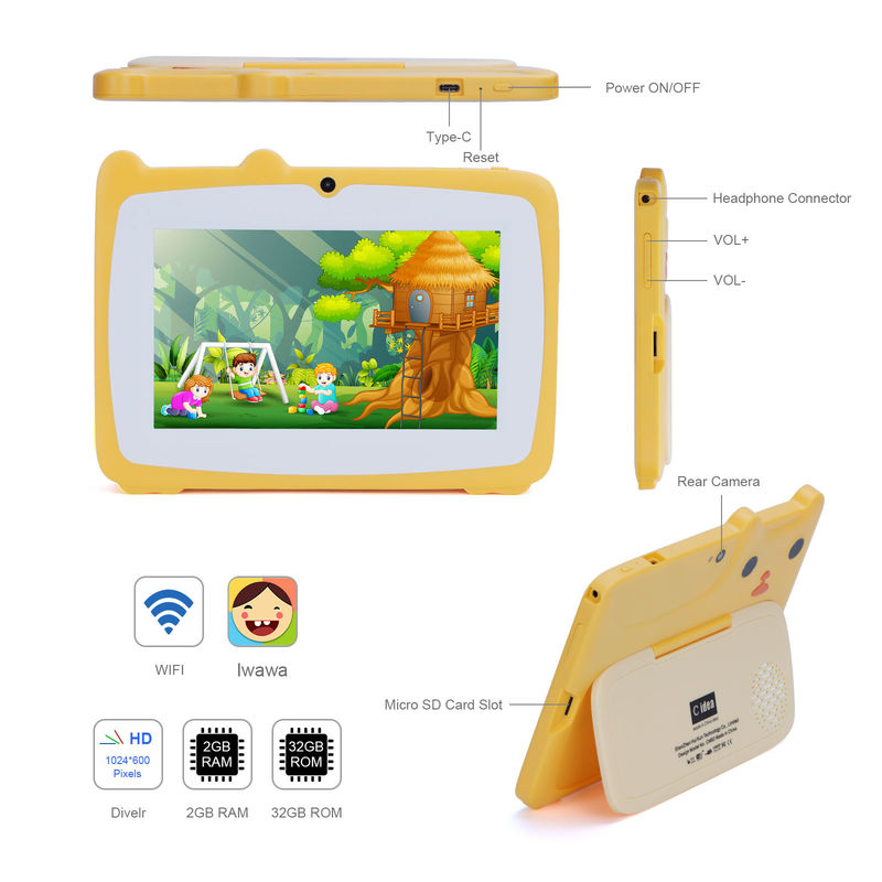 C Idea 7 Zoll Tablet für Kinder mit Beweisgehäuse 2GB+32GB Google Play Tablet Kidspad CM82