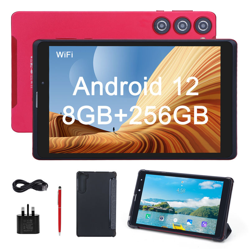 C-Idee Android 8 Zoll Tablet PC 256 GB Großkapazität Speicher 5MP + 8MP Kameras 8000mAh Akkulaufzeit Lesen CM835 Rot