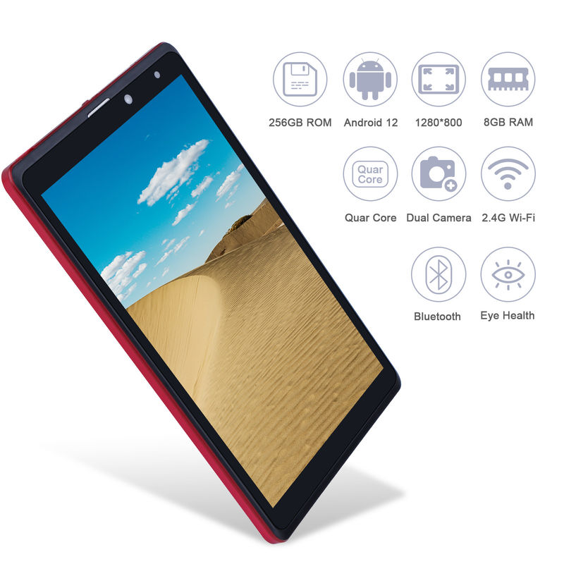 C-Idee Android 8 Zoll Tablet PC 256 GB Großkapazität Speicher 5MP + 8MP Kameras 8000mAh Akkulaufzeit Lesen CM835 Rot