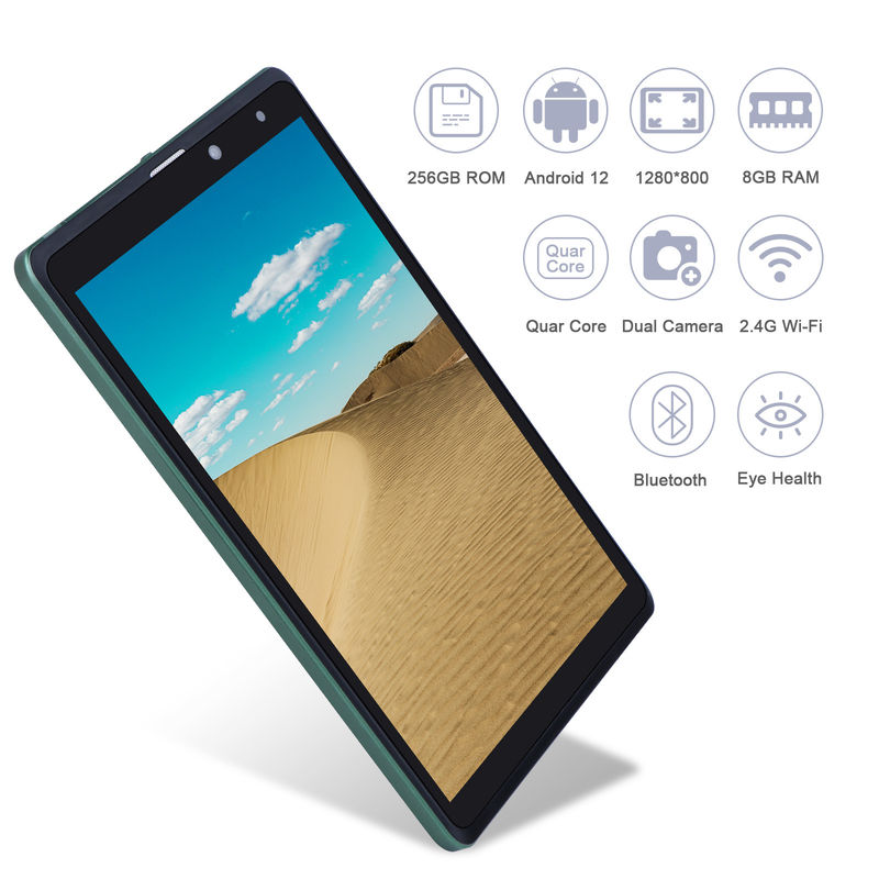 C-Idee Sim-Unterstützung Grünes Tablet PC 8GB RAM 256GB ROM 800x1280 IPS HD Bildschirm Tablet mit Gehäuse CM835