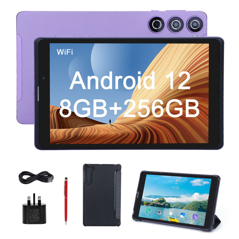 C-Idee Android 12 Tabletten Lila Portable Reading Langer Akkulaufzeit TF-Karte Erweiterbare HD-Bildschirm-Tabletten mit Gehäuse CM835