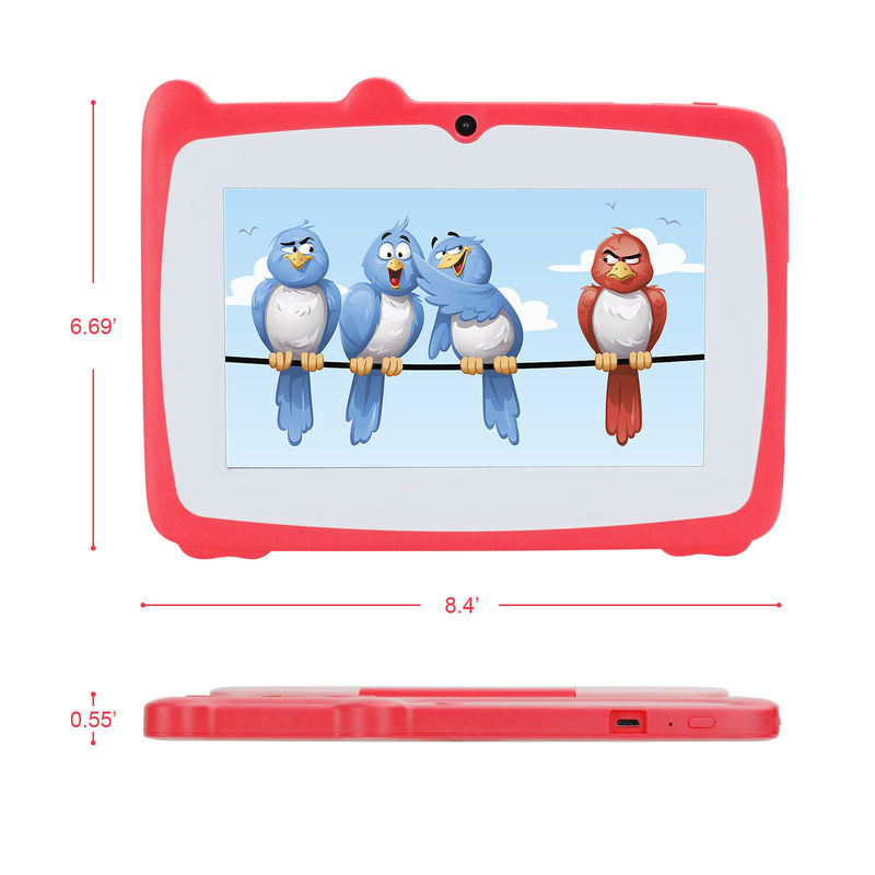 C-Idee Bildungs-Tablet 7 Zoll Kidspad mit Kind Proof Case Großer Akku 5000mAh IWAWA Vorinstalliert CM80Red