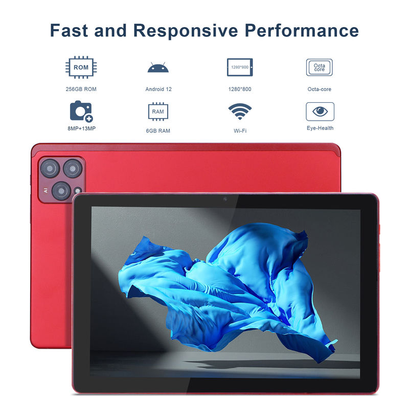 C Idee 10 Zoll Android 12 Tablet 8 GB RAM 256 GB ROM Modell CM8000PLUS Rot