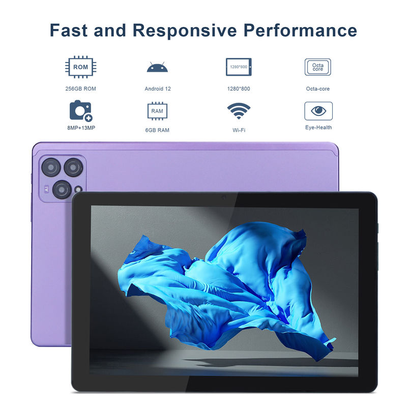 C Idee 10 Zoll Android 12 Tablet 8 GB RAM 256 GB ROM Modell CM8000PLUS Lila