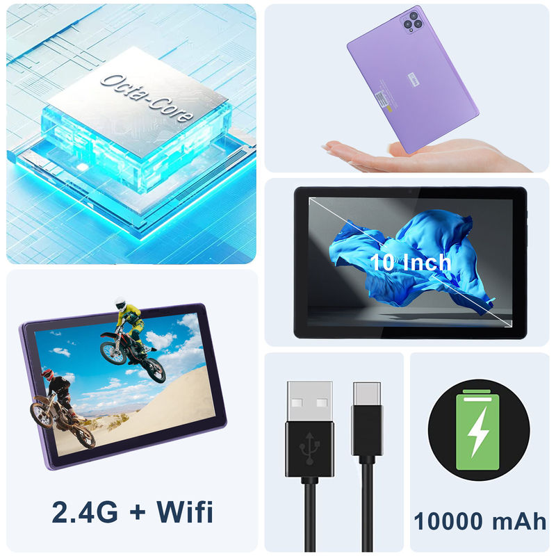 C Idee 10 Zoll Android 12 Tablet 8 GB RAM 256 GB ROM Modell CM8000PLUS Lila