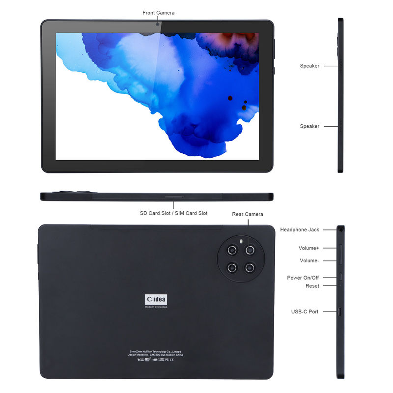 C-Idee 9,7 Zoll Android 12 Tablet 8 GB RAM 512 GB ROM Modell CM7800 Schwarz