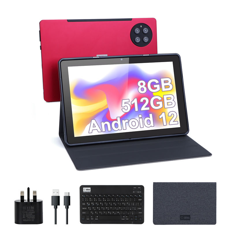 C-Idee 9,7 Zoll Android 12 Tablet 8 GB RAM 512 GB ROM Modell CM7800 Rot