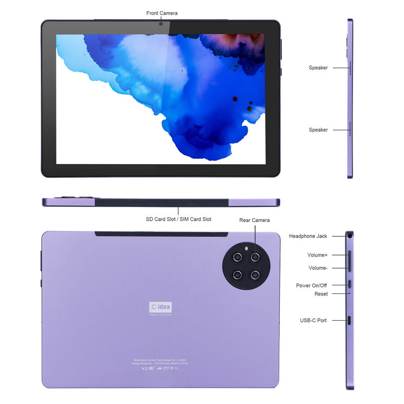 C-Idee 9,7 Zoll Android 12 Tablet 8 GB RAM 512 GB ROM Modell CM7800 Lila