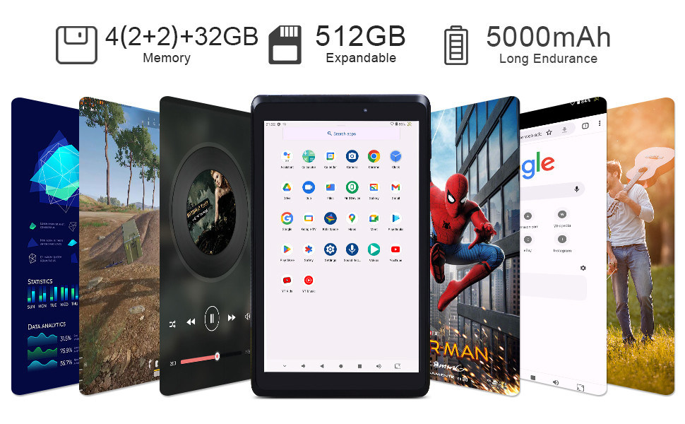 C-Idee Jugend 8 Zoll Tablet Android 13 mit Blaulichtbildschirm, WLAN, 32 GB + 64 GB, 800 * 1280 IPS Incell CM826
