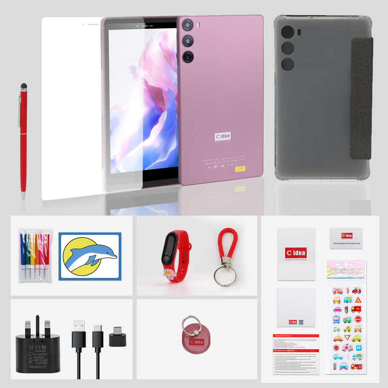 C Idea Android 12 Tablet 6GB RAM 128GB ROM mit SIM 7 Zoll Tablet PC für Studenten CM525 Pink