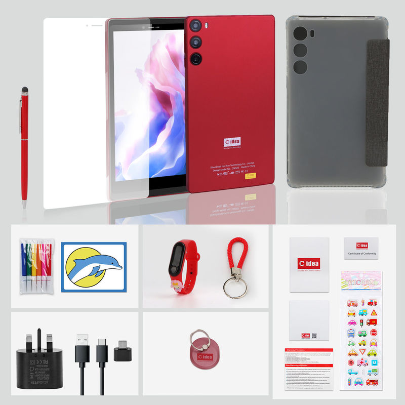 C Idea 7 Zoll Tablet 6 GB RAM 128 GB ROM mit SIM Android Tablet PC für Studenten CM525 Rot