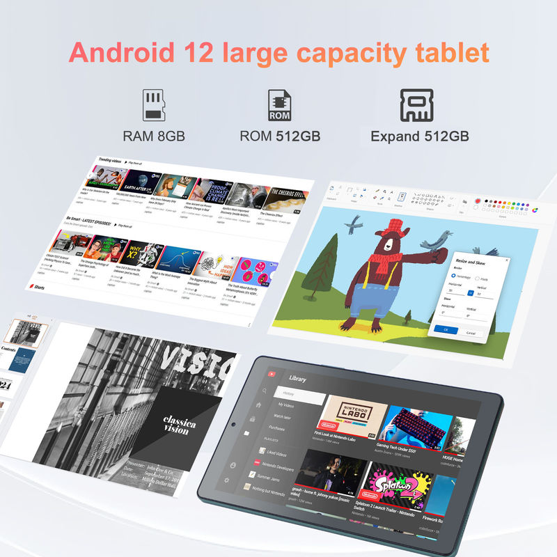 C-Idee 9 Zoll Android 12 Tablet 8 GB RAM 512 GB ROM 5MP + 8MP Dual Camera WIFI Tablet mit SIM CM915 (Grün)