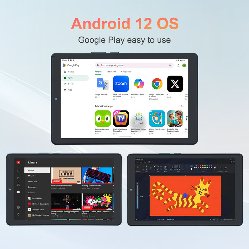 C-Idee 9 Zoll Android 12 Tablet 8 GB RAM 512 GB ROM 5MP + 8MP Dual Camera WIFI Tablet mit SIM CM915 (Grün)