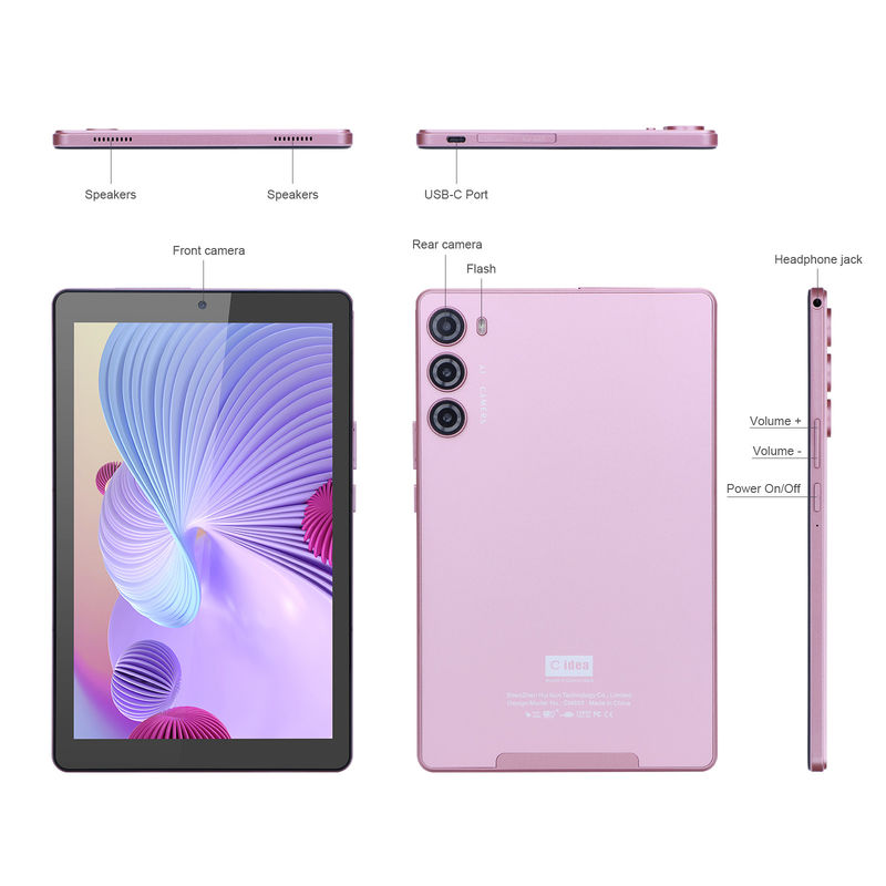C-Idee 9 Zoll Tablet PC WIFI 2.4G/5G 800x1280 IPS Bildschirm Android Tablet Telefon Anruf Unterstützung Mit Dual-Kamera ((Pink)