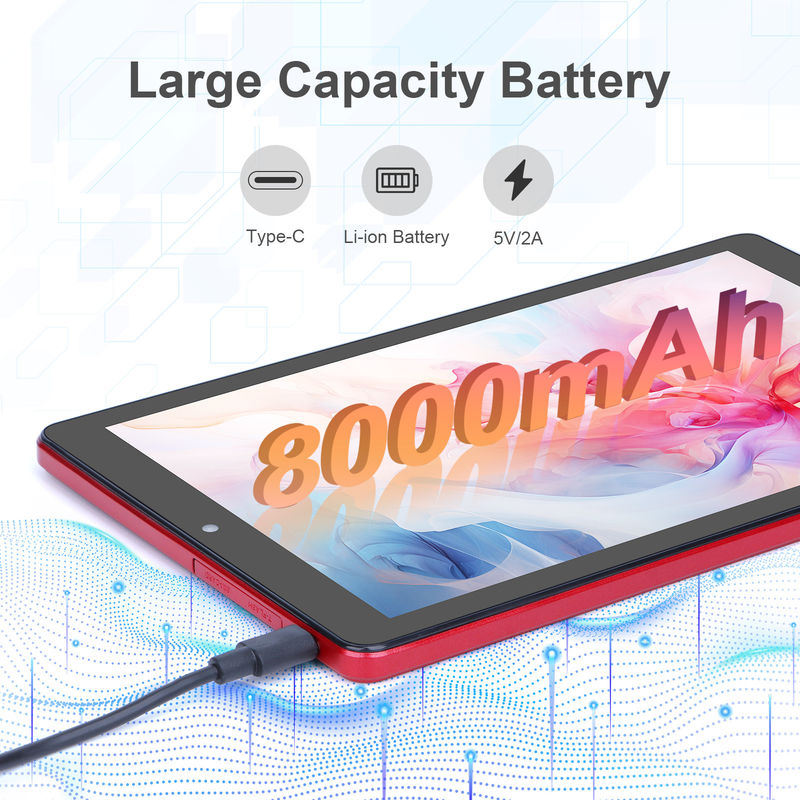 C-Idee 9 Zoll Tablet PC WIFI 2.4G/5G 800x1280 IPS Bildschirm Android Tablet Telefon Anruf Unterstützung Mit Dual-Kamera ((Rot)