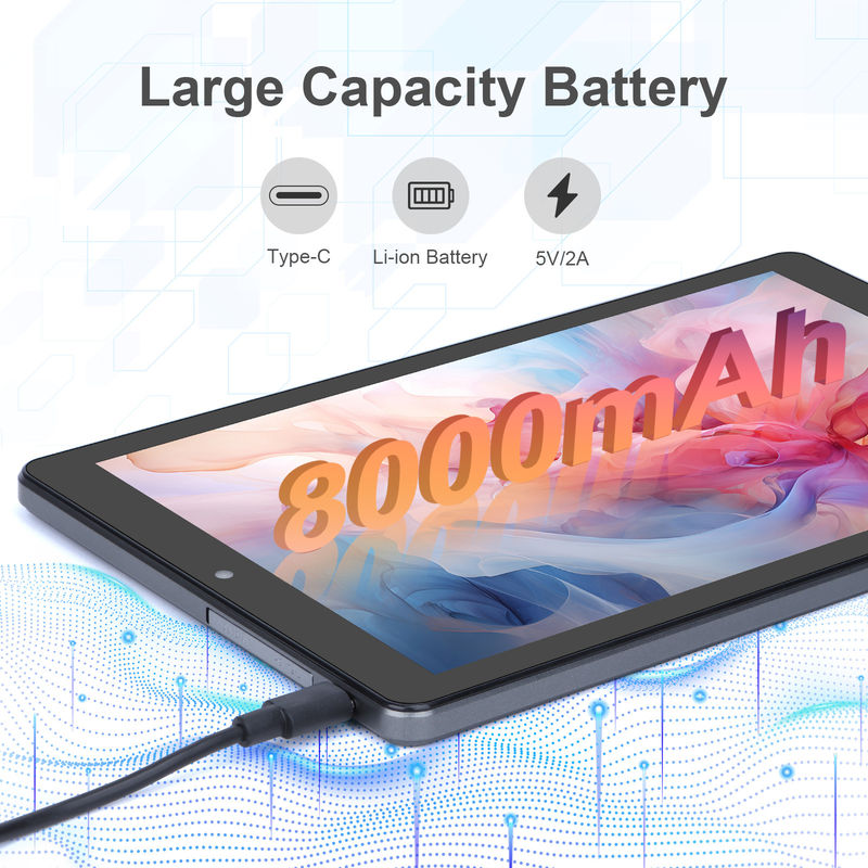 C-Idee 9 Zoll Tablet PC WIFI 2.4G/5G 800x1280 IPS Bildschirm Android Tablet Telefon Anruf unterstützen mit Dual-Kamera ((Grau)