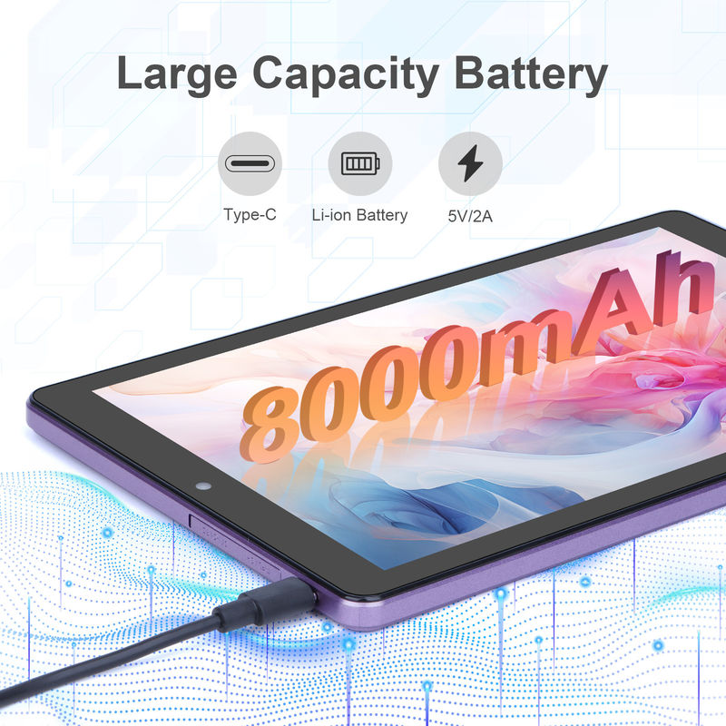 C-Idee 9 Zoll Tablet PC WIFI 2.4G/5G 800x1280 IPS Bildschirm Android Tablet Telefon Anrufunterstützung mit Dual-Kamera ((Purple)