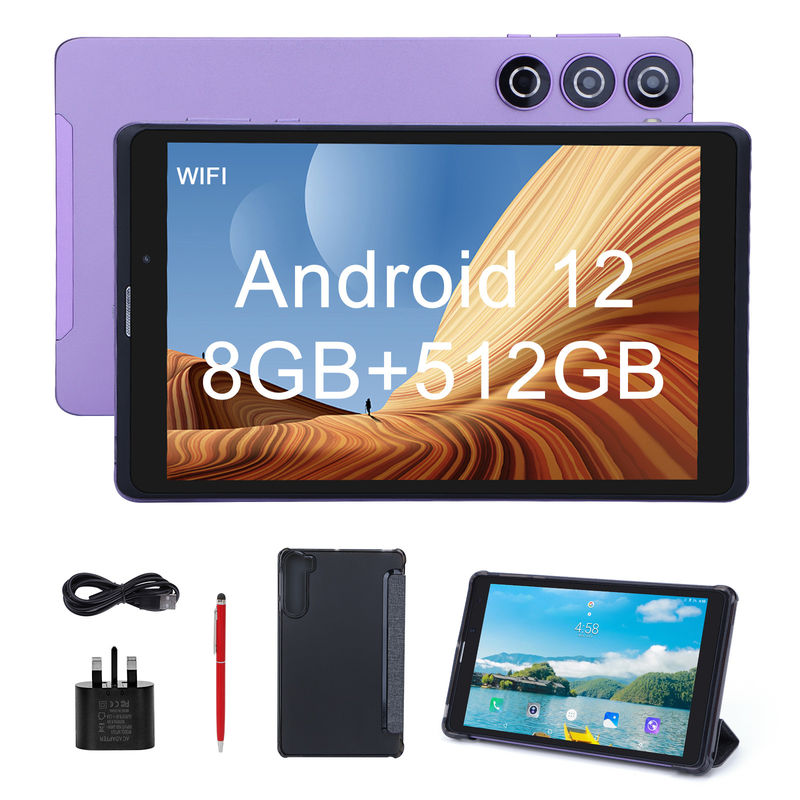 C-Idee 8 Zoll Android Tablet PC Hersteller mit Android 12 Quad Core 8GB+512GB Speicher IPS HD Display CM835 ((violett)