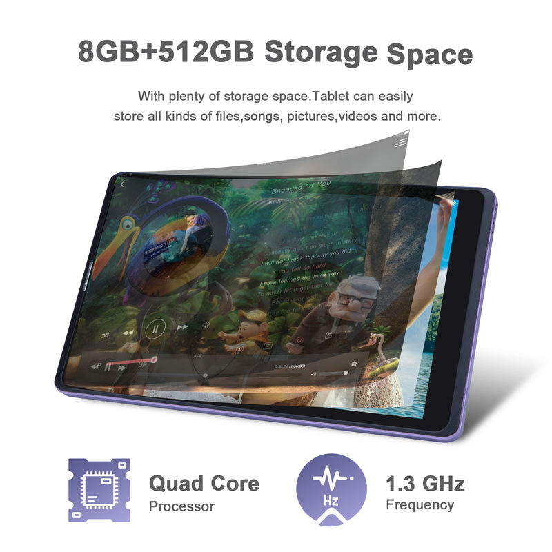 C-Idee 8 Zoll Android Tablet PC Hersteller mit Android 12 Quad Core 8GB+512GB Speicher IPS HD Display CM835 ((violett)