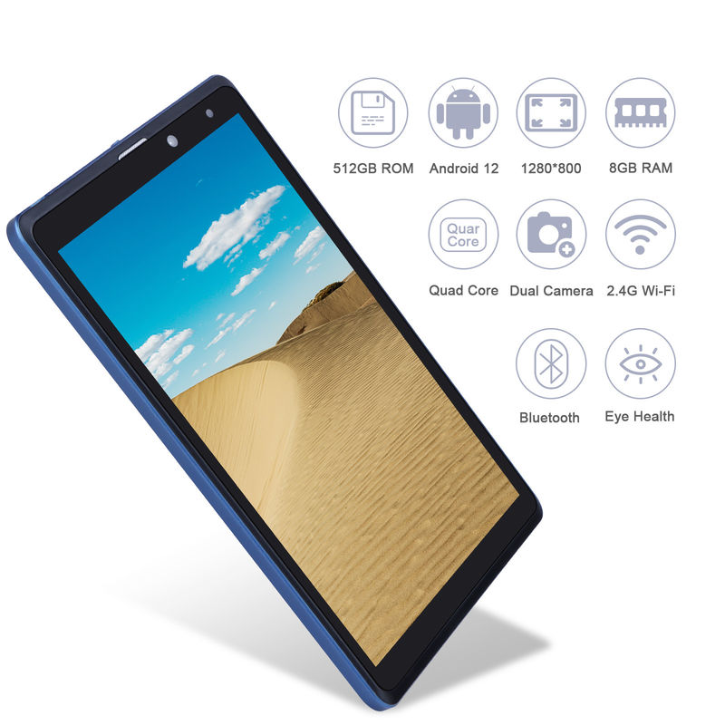 C-Idee 8 Zoll Android Tablet PC Hersteller mit Android 12 Quad Core 8GB+512GB Speicherplatz IPS HD Display CM835 ((blau)