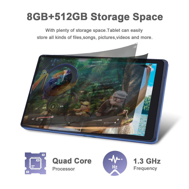 C-Idee 8 Zoll Android Tablet PC Hersteller mit Android 12 Quad Core 8GB+512GB Speicherplatz IPS HD Display CM835 ((blau)