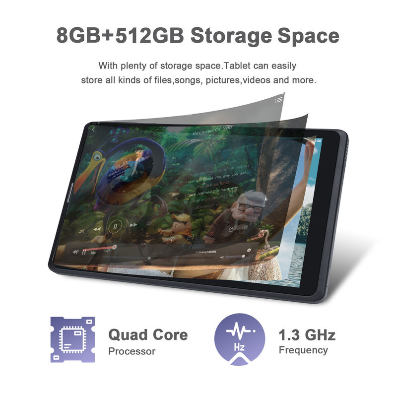 C-Idee 8 Zoll Android Tablet PC Hersteller mit Android 12 Quad Core 8GB+512GB Speicherplatz IPS HD Display CM835 ((schwarz)