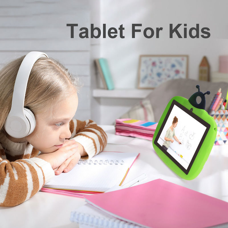 C-Idee Dual Camera WiFi 7 Zoll Tablet PC Android Kinder für Kleinkinder Lernen 128 GB mit Fall/Kids App CM75 (grün)