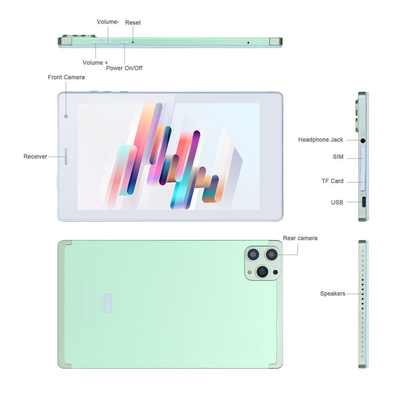 C Idee 7 Zoll Android Smart Tablets 8+512 GB Quad-Core WiFi Tablet HD Touchscreen CM513 ((Grün)