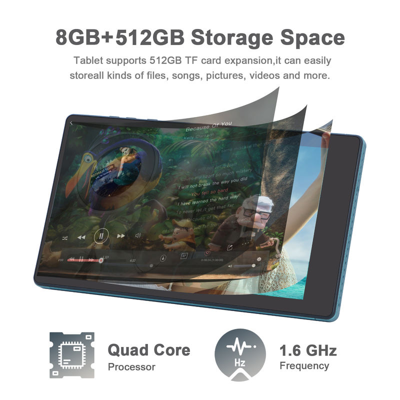 C-Idee 7 Zoll Android Smart Tablets 8+512GB Quad-Core WiFi Tablet HD Touchscreen CM513 ((Blau)