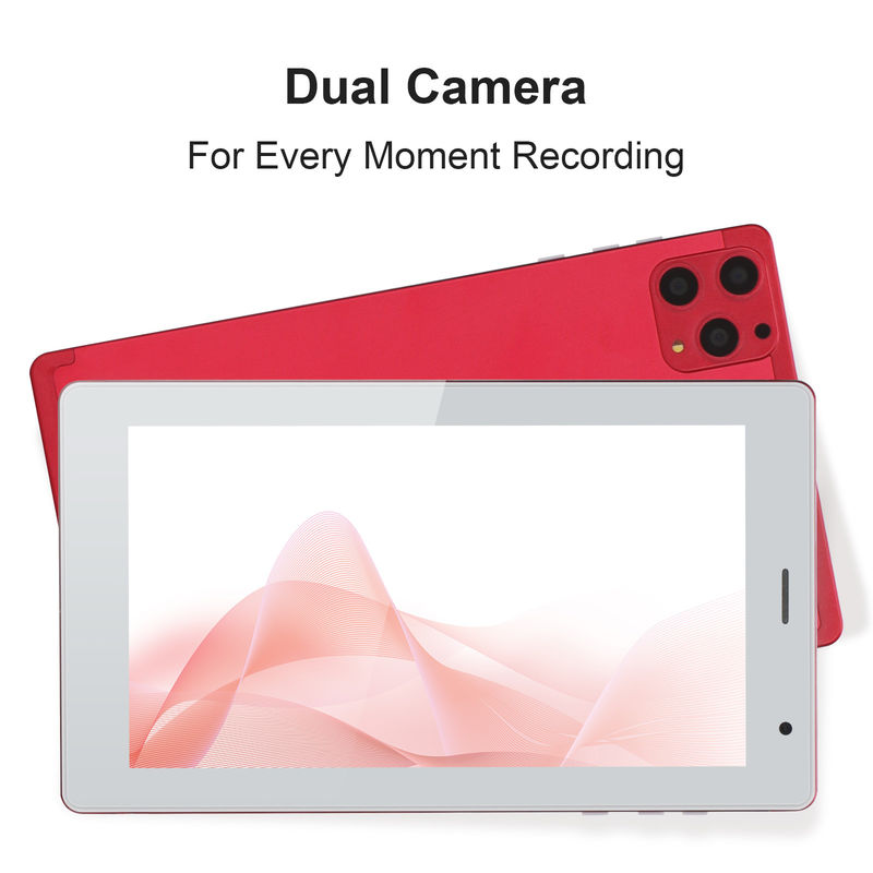C-Idee 7 Zoll Tablet PC 8 GB RAM 512 GB ROM Quad-Core Prozessor Dual Kamera WiFi/BT für Jugendliche mit Gehäuse CM513 (rot)