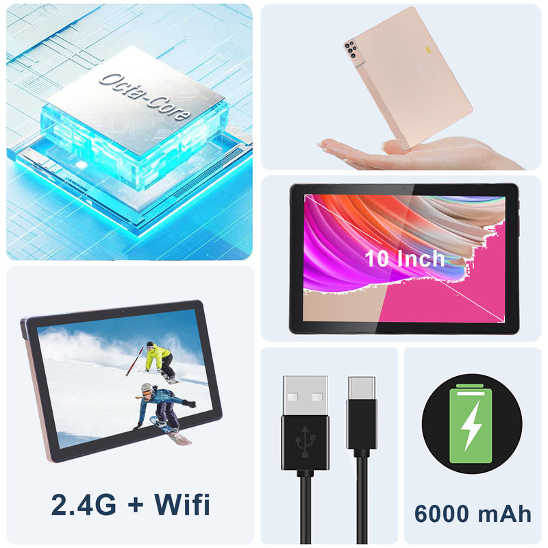 C Idea 10 Zoll Tablet PC Android 12 Tablet 6GB RAM 256GB ROM 6000mAh Batterie IPS HD Touchscreen CM7000PLUS