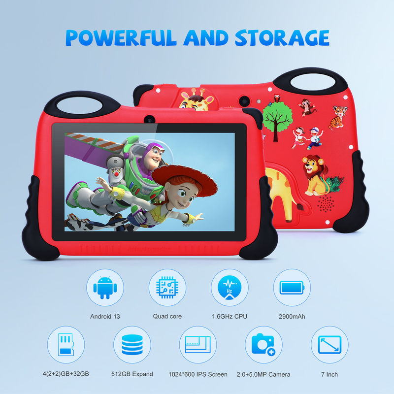 C Idea Android 13 Kids Tablet 4+32GB Bildungs-Tablet für Studenten Dual-Kamera CM92