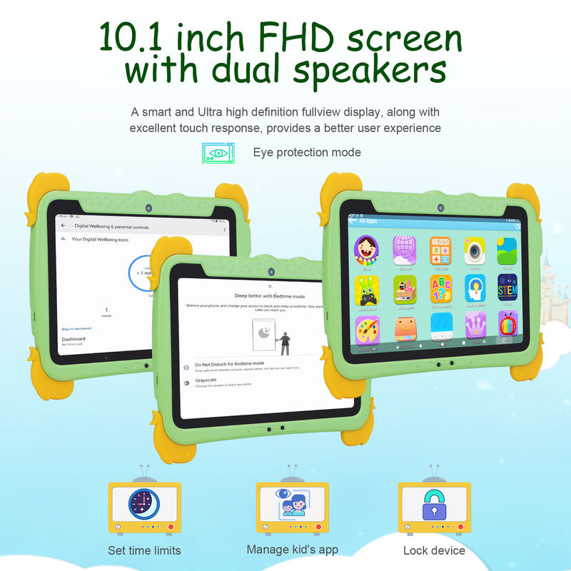 C-Idee 10,1 Zoll Kinder Tablet PC mit Gehäuse Augen Schutz ips HD Bildschirm Vorinstallation IWAWA P1150