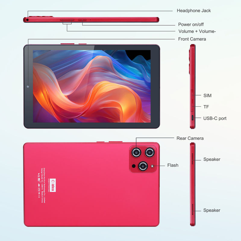 C-Idee 9 Zoll Tablet PC Android mit Simkarte 1024x600 IPS Bildschirm Anzeige WLAN GPS für Jugendliche Student CM915