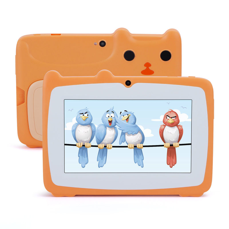 C-Idee 7 Zoll Tablet Kidspad mit 4 GB RAM + 64 GB ROM HD IPS Sicherheits-Augen-Schutz für Baby CM80 Orange