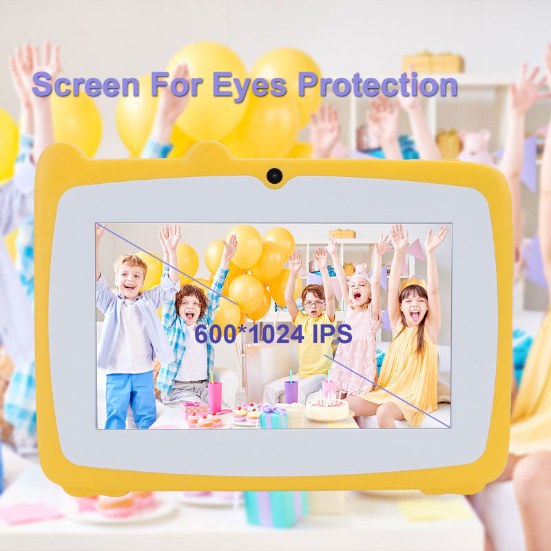 C-Idee 7 Zoll Android Kids Learning Tablet 64 GB + 32 GB Erweiterbarer Speicher HD Dual Kamera 2MP + 2MP CM80 Gelb