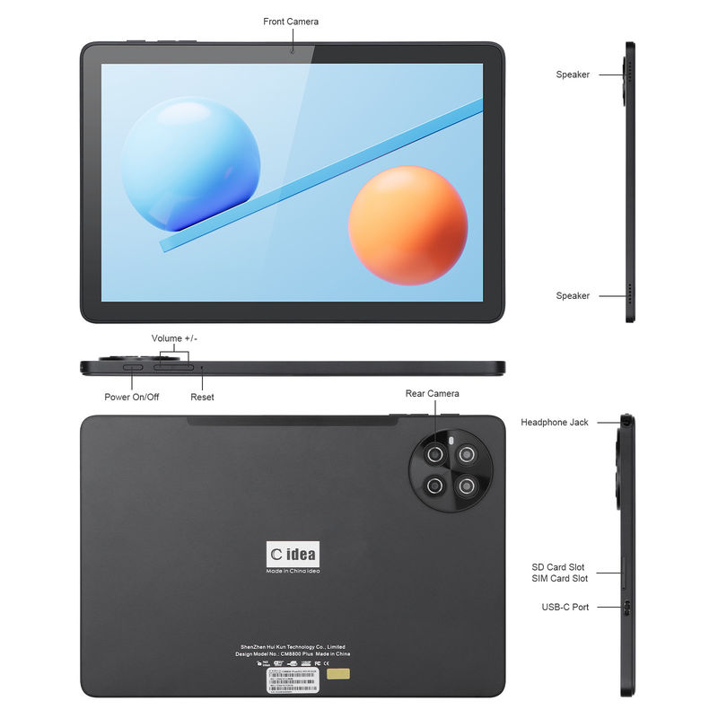 C Idee 512 GB Speicherplatz 5G WiFi Trouch Bildschirm 10,1 Zoll Tablet mit SIM-Karte für die Schule CM8800plus