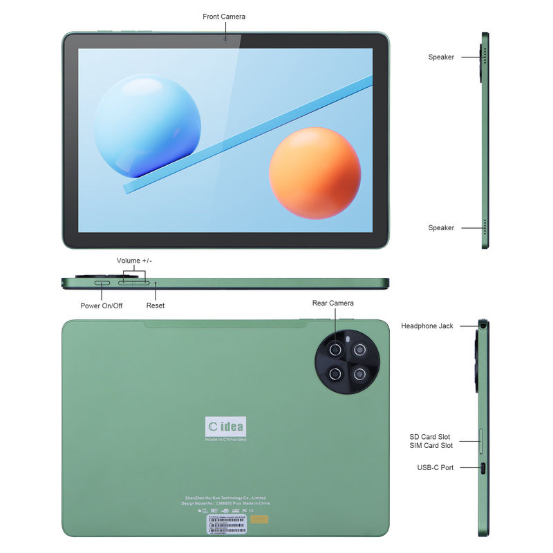 C-Idee 10,1 Zoll Bildungs-Tablet für Studenten mit Tastatur-Maus 2 SIM CM8800plus