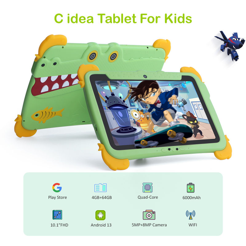 C-Idee 10,1 Zoll Kinder Tablet PC mit Gehäuse Augen Schutz IPS HD Bildschirm für Bildung Lernen P1100