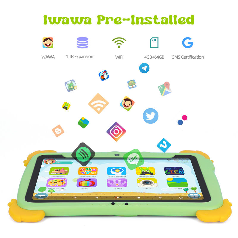 C Idea Kids Tablet 10,1 Zoll Android Tablet PC mit Gehäuse Augenschutz 1280*800 Bildschirm Vorinstallation IWAWA für Bildung