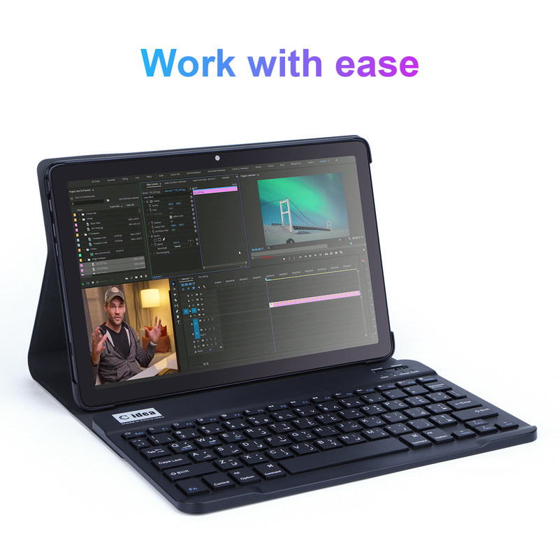 C-Idee Android Tablet 10,1 Zoll Dual Camera 8 GB RAM 512 GB WIFI 5G Tablet mit Tastatur Maus SIM Unterstützung für die Schule