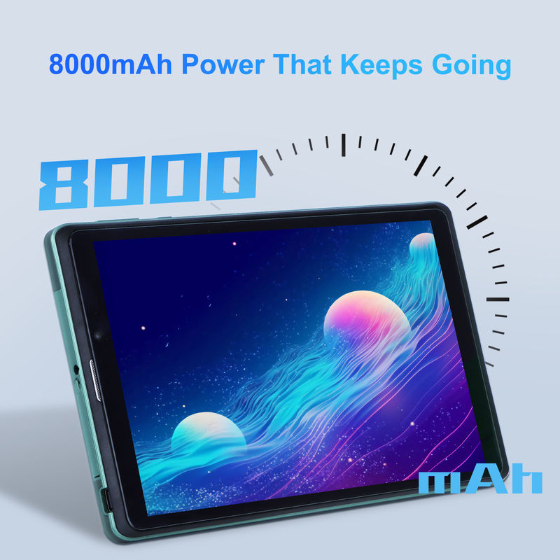 C Idee 8 Zoll Android Tablet PC mit Android 12 Betriebssystem Quad-Core CPU 8 GB RAM 512 GB Speicher IPS HD Display CM818-Grün