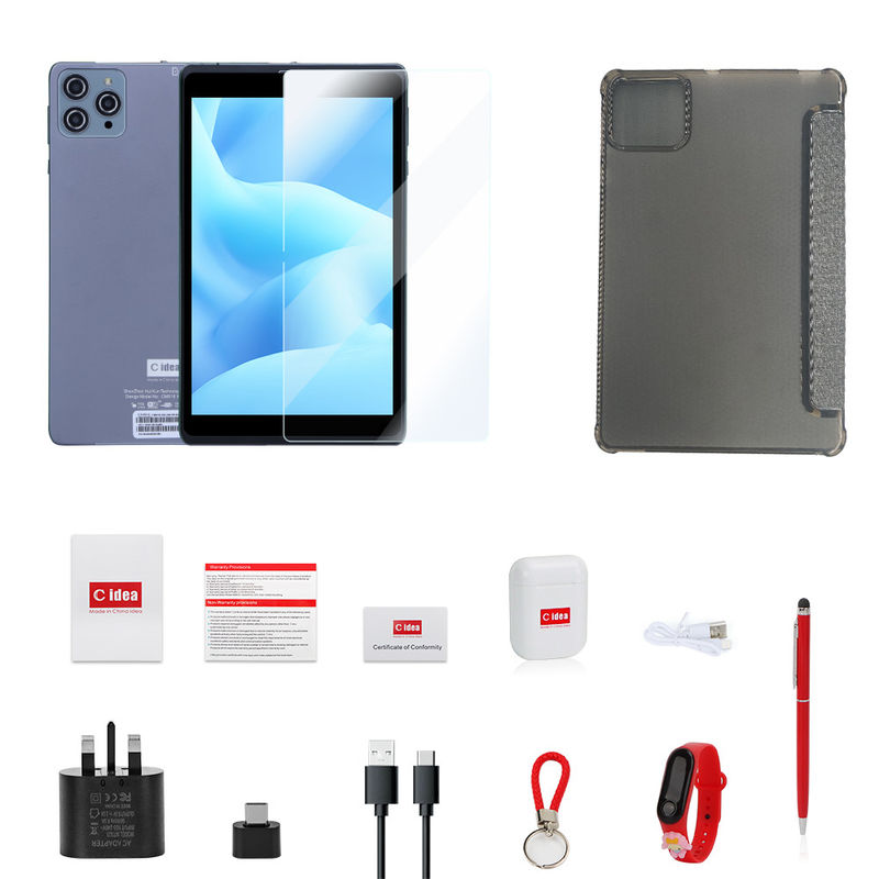 C Idee Android Tablet PC Dual Kamera 8 Zoll 1280x800 IPS HD Display Android 12 Tablets für Studenten CM818-Grau